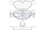 Rear - Brake Pad - Icer - 520 E39