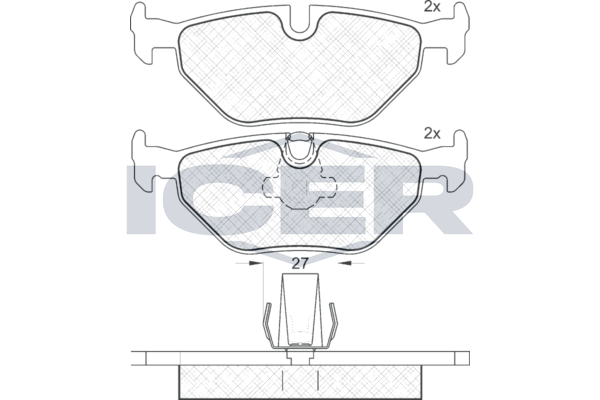 Rear - Brake Pad - Icer - 520 E39