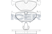 Rear - Brake Pad - Icer - 520 E39
