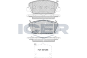 Brake Pad Set Front Icer Hyundai I30
