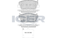 Brake Pad Set Front Icer Hyundai I30