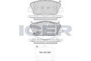 Brake Pad Set Front Icer Hyundai I30