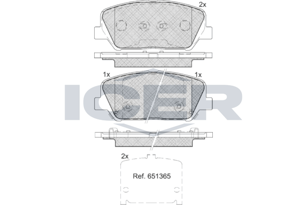 Brake Pad Set Front Icer Hyundai I30