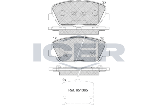 Brake Pad Set Front Icer Hyundai I30