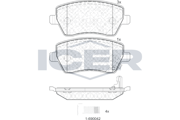 Front - Brake Pad - Icer Suzuki Swift Ii