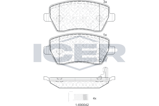 Front - Brake Pad - Icer Suzuki Swift Ii