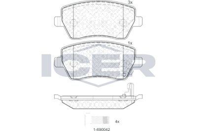 Front - Brake Pad - Icer Suzuki Swift Ii
