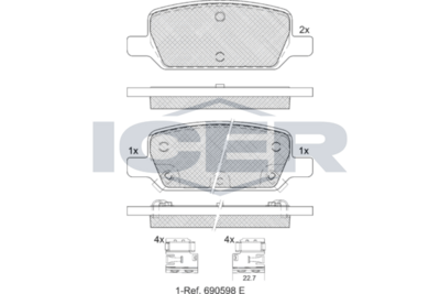 Brake Pad Set TESLA
