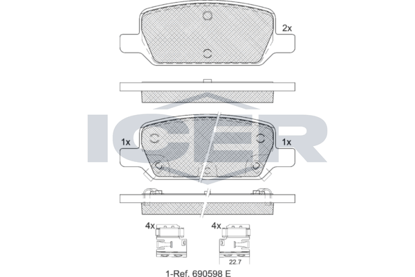 Brake Pad Set TESLA