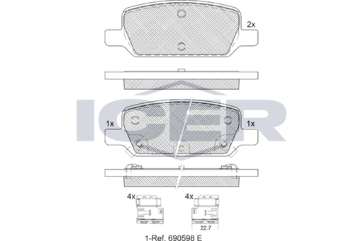 Brake Pad Set TESLA