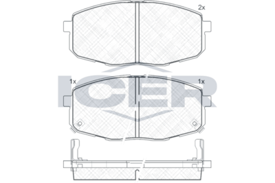 Front Brake Pad Icer Hyundai I30