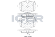 Brake Pads Rear Axle , 5-Series 525