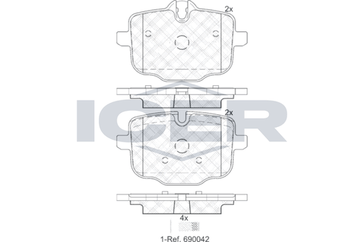Brake Pads Rear Axle , 5-Series 525
