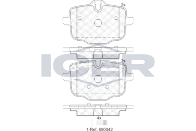 Brake Pads Rear Axle , 5-Series 525