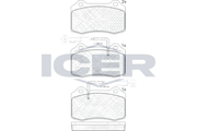 Brake Pad Set Fr Icer Alfa Romeo Spider