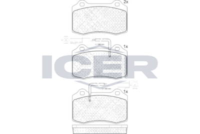 Brake Pad Set Fr Icer Alfa Romeo Spider