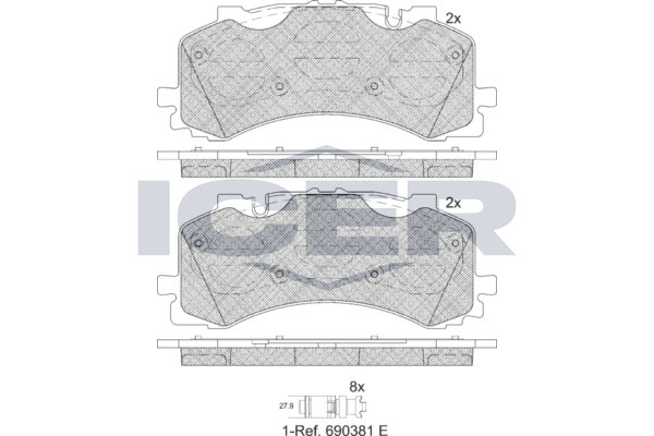 Brake Pad Set ICER
