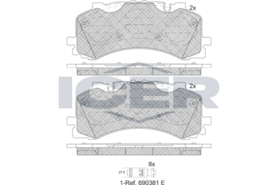 Brake Pad Set ICER