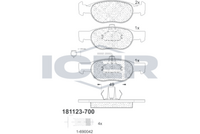 Brake Pad Set Front Icer Fiat Brava