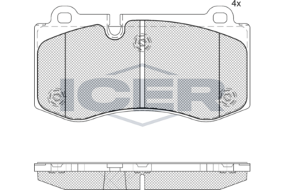 Front - Brake Pad - Icer Mercedes-Benz E