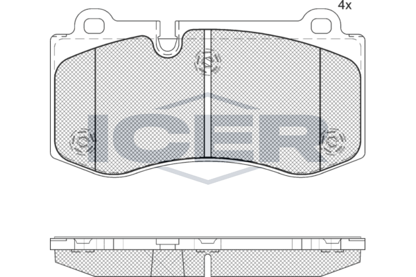 Front - Brake Pad - Icer Mercedes-Benz E