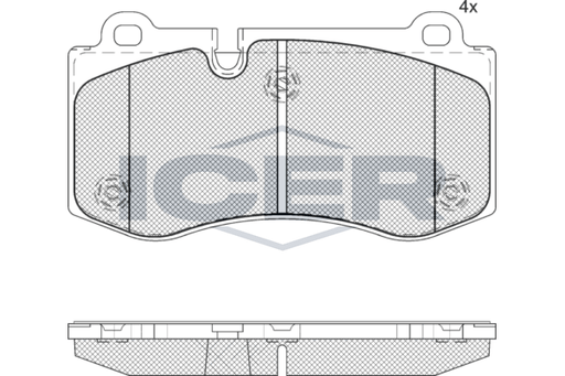 Front - Brake Pad - Icer Mercedes-Benz E