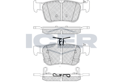 Brake Pad Set Front Icer Honda