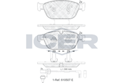 Brake Pad Front Axle Audi Icer