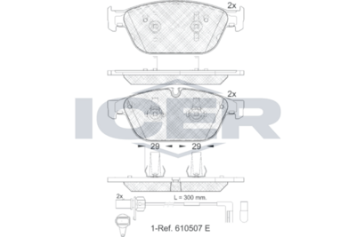 Brake Pad Front Axle Audi Icer