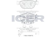 Brake Pad Front Axle Audi Icer