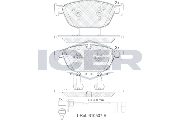 Brake Pad Front Axle Audi Icer
