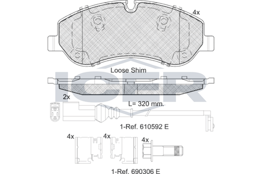Brake Pad Set, disc brake (Braking System)