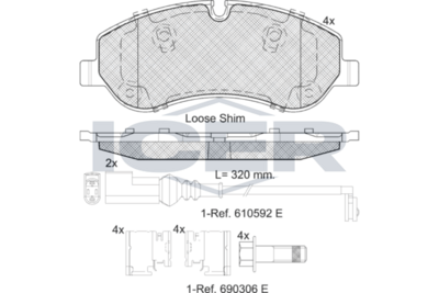 Brake Pad Set, disc brake (Braking System)