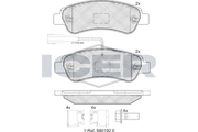 Brake Pad Set Rear Icer Citroen Jumper