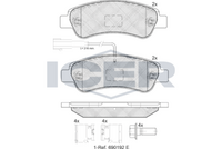 Brake Pad Set Rear Icer Citroen Jumper