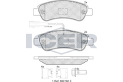 Brake Pad Set Rear Icer Citroen Jumper