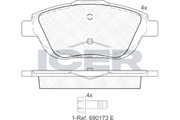 Brake Pad Front Axle Peugeot Icer