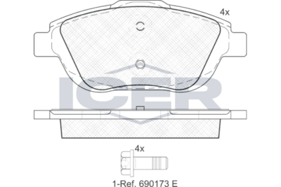 Brake Pad Set, disc brake (Braking System)