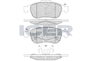 Brake Pad Set Front Icer Jeep Renegade