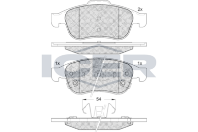 Brake Pad Set Front Icer Jeep Renegade