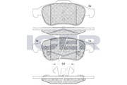 Brake Pad Set Front Icer Jeep Renegade
