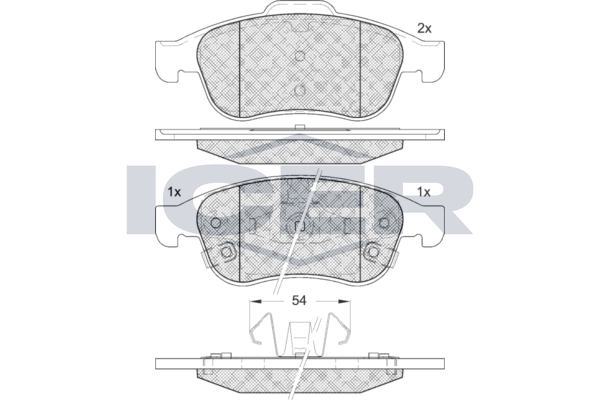 Brake Pad Set Front Icer Jeep Renegade