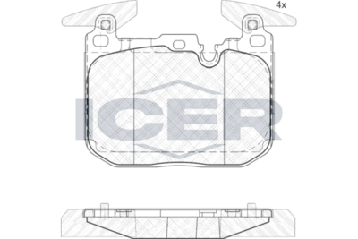 Front - Brake Pad - Icer Bmw 1 (F20) 118
