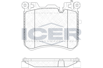 Brake Pad Set Front Icer Bmw Series 5