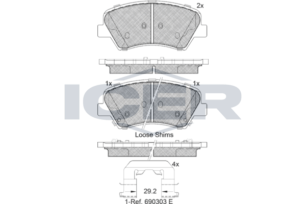 Brake Pad Set, disc brake HYUNDAI