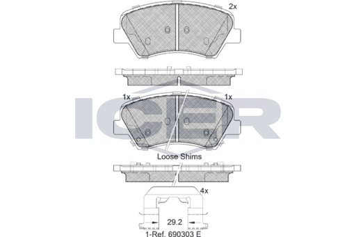 Brake Pad Set, disc brake HYUNDAI