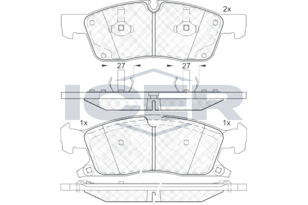 Front - Brake Pad - Icer Dodge Durango (
