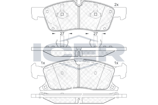 Front - Brake Pad - Icer Dodge Durango (