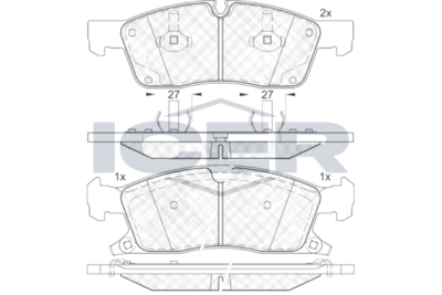 Front - Brake Pad - Icer Dodge Durango (