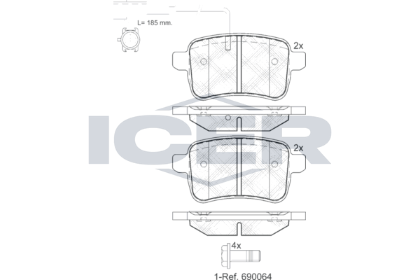 Brake Pads Rear Axle Incl. Wear Warning